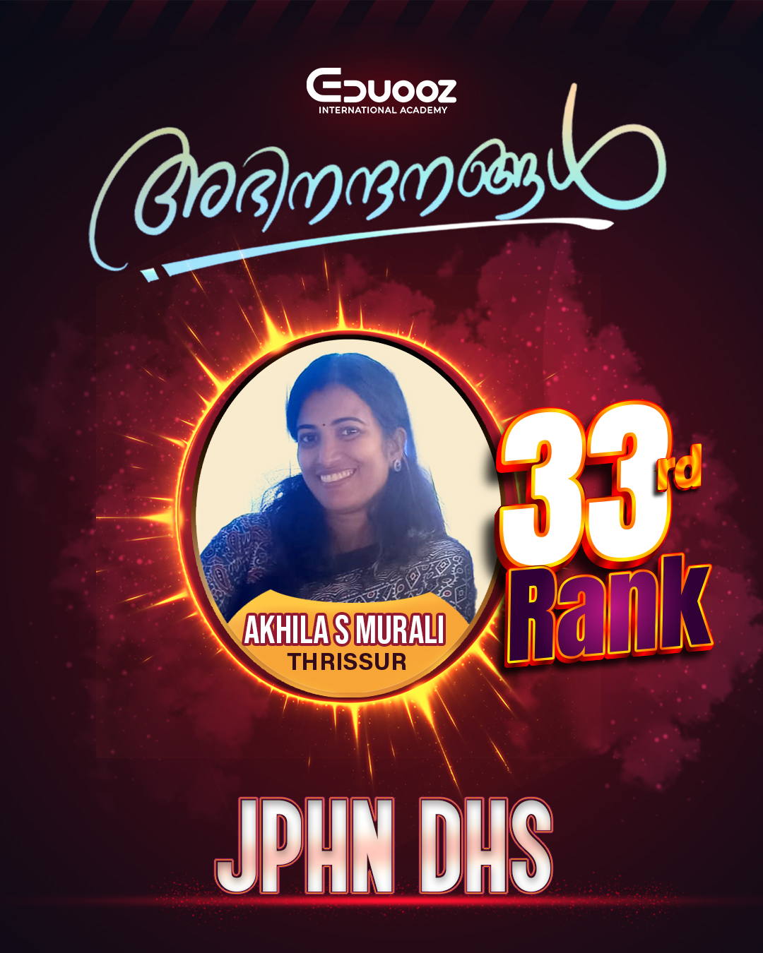 Rank holder portrait: 33 Akhila S Murali   JPHN DHS.jpg